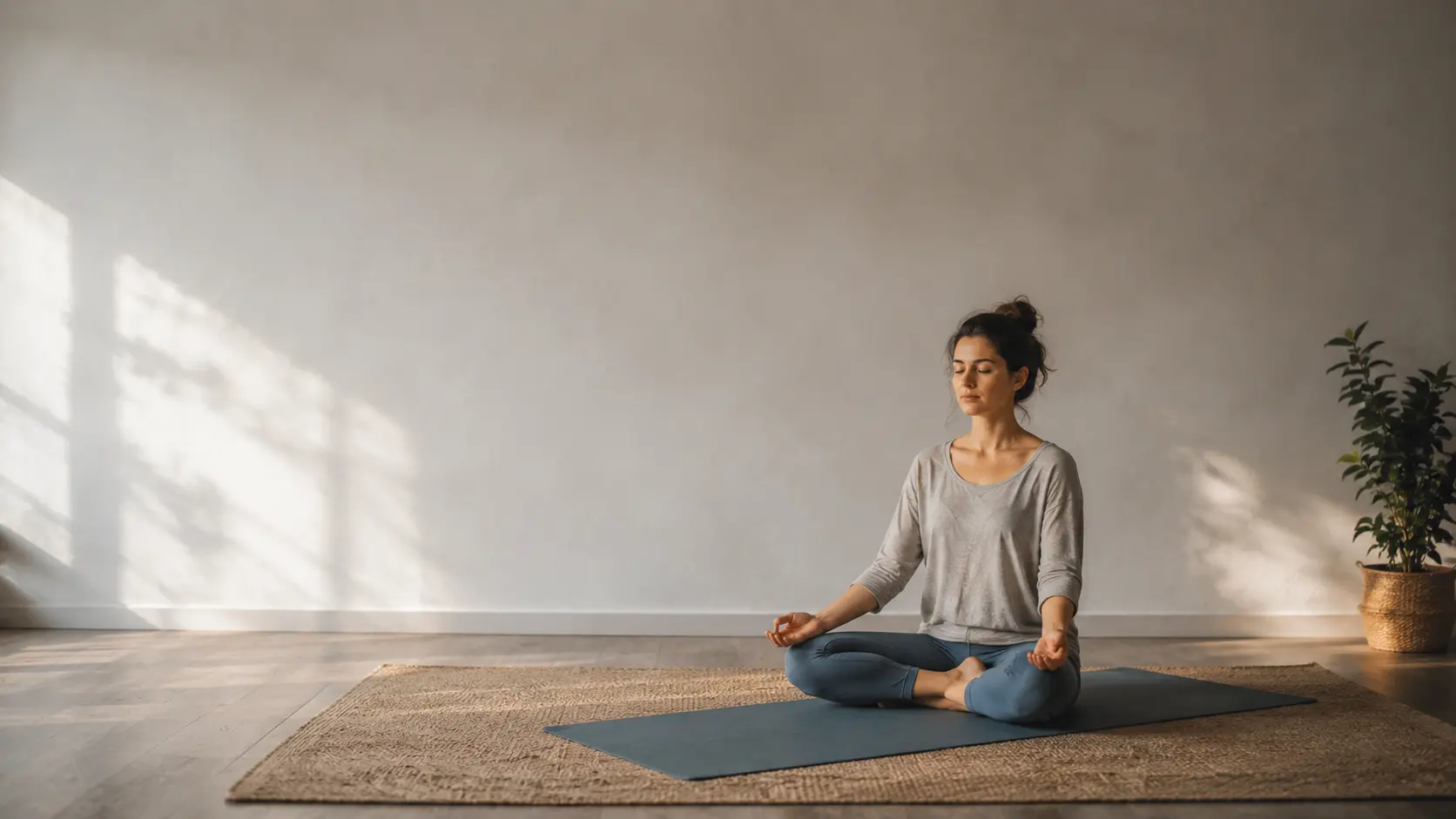 Femme pratiquant la méditation de pleine conscience, illustrant les risques et effets indésirables possibles de cette pratique.